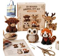Vgpbphj Tiny 3D Beaded Animal DIY Kit, 2026 New 3D Beaded Animal Kit, Petite Handmade Art Bead Embroidery Kits, with Colorful Beads and Instructions for Teens, Adults & Creative Projects (#A)