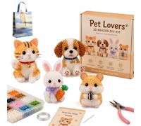 Vgpbphj Tiny 3D Beaded Animal DIY Kit, 2026 New 3D Beaded Animal Kit, Petite Handmade Art Bead Embroidery Kits, with Colorful Beads and Instructions for Teens, Adults & Creative Projects (#G)