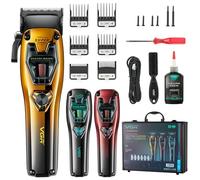 VGR 668 Tondeuse Cheveux Hommes professionnel Avec a Levier, Tondeuse à Cheveux Sans Fil 11 000 tr/min Avec Moteur Vectoriel, Recharge USB, 6 Peigne Guides, Boîtier Remplaçable et Boîte de Rangement