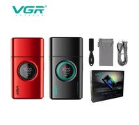 VGR rasoir pour hommes haut de gamme en alliage alternatif à trois lames rasoir LED affichage numérique intelligent 9000 vitesses tondeuse à cheveux V-378 USB