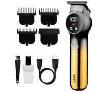VGR Tondeuse à barbe homme - électrique rechargeable - lames en céramique - USB - batterie 180 min - 7000 tr/min - tondeuse à cheveux sans fil - kit de toilettage - rasoir visage rasoir - chaume -