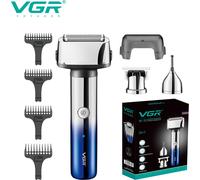 VGR365 Rasoir réversible trois en un, tondeuse à sourcils, tondeuse à cheveux électrique avec affichage numérique LCD