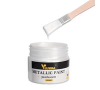 VGSEBA Peinture acrylique métallisée argentée, 100 ml - Peinture argentée pour art, peinture, artisanat, toile, bois, argile, tissu, céramique