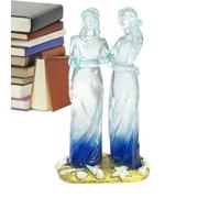 Vgvgaj Figurine de l'Amitié,Ornement de Bureau en Résine - Sculpture sur L Amitié Entre Les Sœurs - pour Usage Intérieur Femmes Anniversaire Fête des Mères Cheminée Bureau