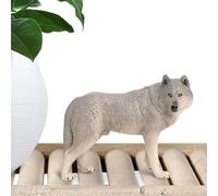 Vgvgaj Figurines de Loup | Modèle de Loup Sauvage simulé,Figurine d'action Animale pour Collection d'animaux Jouet éducatif décoration de gâteau Cadeau d'anniversaire de noël pour Les Tout-Petits