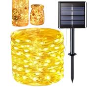 Vgvgaj Guirlandes Lumineuses Solaires Extérieur | Guirlande Lumineuse LED Solaire pour Extérieur - Lumière Étanche Décorative d'Ambiance pour Noël Halloween Jardin Balcon Intérieur Décoration Maiso