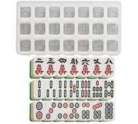 Vgvgaj Moule à tuiles Mahjong, Moule Mahjong | Moules à Chocolat,Moule à dés de Mahjong créatif, en résine, en Silicone, pour Projet Artisanal