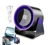 Vgvgaj Petit Ventilateur De Table,Brasseur D'Air À Affichage LED Longue Durée | Ventilateurs De Bureau Réglables | Pour Maison, Chambre, Voyage, Camping, Randonnée, Extérieur, Voiture, Plage, Sports
