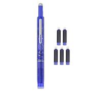 Vgvgaj Stylo Plume Rétractable,Stylo Plume de Bureau avec 5 Cartouches d'Encre - Pointe Fine 0.38mm Idéal pour Prise de Notes Rédaction Croquis Calligraphie Fournitures de Bureau
