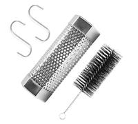 Vgvgaj Tube À Pellets Pour Barbecue | 2 Crochets, Acier Inoxydable Hexagonal Sécurisé | Tube à Granulés en Bois pour Barbecue | Pour Fromage, Bœuf, Noix, Poisson, Maison, Jardin, Extérieur,