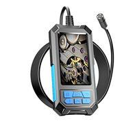 VGVSBG Caméra à Mise au Point Automatique 500 W avec Endoscope d'écran, Endoscope Industriel Portable étanche IP68, écran IPS 4,5" 1944P, câble Semi-Rigide, Batterie 2