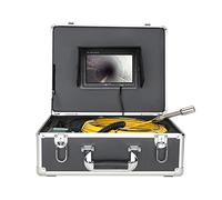 VGVSBG Endoscope Moniteur 7" Transmetteur 30M 512hz Kit de système d'inspection de canalisations d'égouts avec caméra intégrée avec DVR sans Fil WiFi IP68, étui de TR