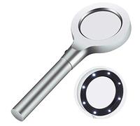 VGVSBG Grande loupe éclairée, loupe portative entièrement en métal pour la Lecture, l'inspection, Les Loisirs et la dégénérescence maculaire