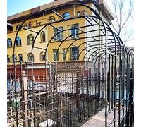 VGVSBG Grande tonnelle de pergola de Jardin en métal de 3,2 m x 2,4 m, Treillis de Roses de Mariage de 1,2 m x 2,4 m, utilisé pour Les Plantes grimpantes, Noir, Blanc,
