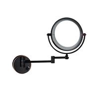 VGVSBG Miroir de Maquillage Mural avec éclairage LED, Miroir de Maquillage avec grossissement, pivotant à 360 degrés, Extensible des Deux côtés, Pas Besoin de percer