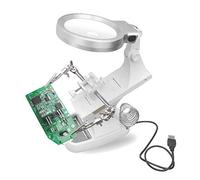 VGVSBG Outils 3X 4.5X Soudage LED Loupe Loupe Fer à souder Loupe Alligator Clip Holder Soudage à la Main Réparation Outil grossissant Loupe