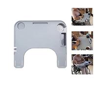 VGVSBG Table de Plateau pour Fauteuil Roulant, Plateau en Plastique pour Fauteuil Roulant, Table multifonctionnelle pour Fauteuil Roulant avec Porte-gobelet et boîte de rangemen