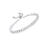 VGWON Bracelet Argent Femme Bracelet Tennis en Zircon Plaqué Argent - Cadeau Maitre d'école Réglable Cadeau Pour Maman Amie Sœur Nièce Anniversaire Vacances Noël Halloween Mariage Rentrée Scolaire