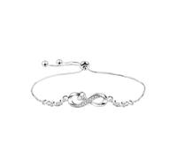 VGWON Bracelet en argent Love Infinity- Bracelet Femme Réglable Épouse Fille Grand Mère Petite Fille Nièce Sœur Amie Cadeau Pour Mariage Anniversaire Remise de Diplôme Bal de Fin D'année Noël
