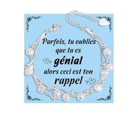 VGWON Bracelet Femme Argent 925 Bracelet Réglable Conception de Billes Multiples - Cadeau D'Anniversaire Original Noël Nouvelle Année Femme Maman Sœur Petite Amie Fille Nièce Ami Maitresse