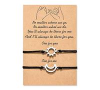 VGWON Cadeau Saint Valentin, Bracelet Couple, Cadeau Saint Valentin pour Homme/Femme, Femmes Amitié Graduation Couple Meilleur Ami Cadeau Anniversaire, 2 Bracelets Assortis Faits à la Main