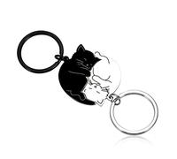 VGWON Porte Clef Couple de Chats Mignon, Cadeau Couple
