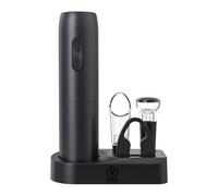 VGY Décapsuleur électrique rechargeable 5 en 1 avec tire-bouchon, coupe-capsule, bouchon sous vide, bec verseur et support de charge de rangement