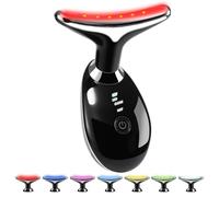VGY True Beauty Glow 7 en 1 Masseur facial électrique multifonctionnel thérapie par la lumière rouge pour femme (noir)