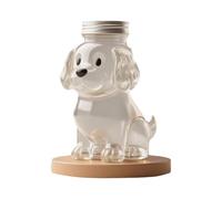 VGy622 Bocal à biscuits pour chien avec couvercle, grande boîte de rangement en céramique en forme d'animal pour bonbons et collations, récipient fantaisie pour animaux de compagnie, pour les amoureux