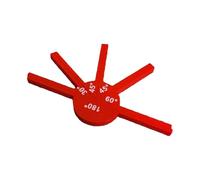 VGy626 Instrument de mesure d'angle d'enseignement mathématique Outil d'affichage d'angle géométrique Matériau plastique durable Convient pour l'apprentissage de l'identification des angles (rouge, 19