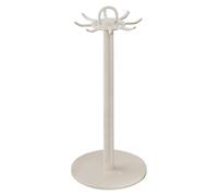 VGy700 Étagère à ustensiles de cuisine rotative à 360° en acier inoxydable avec 6 crochets pour spatule, cuillère, etc. Blanc 44 x 14 cm