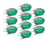 vhbw 10x NiMH pile bouton de remplacement pour type V80H 3 épingles 80mAh 1,2V convient pour les batteries de modélisme etc.