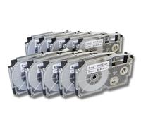 vhbw 10 x Cassettes À ruban 6cmm pour Casio KL-8200, KL-C500, KL-P1000. Remplace: Casio XR-6WE1, XR-6WE.