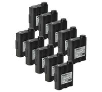 vhbw 10x Batterie compatible avec Alan Midland GXT-1000, G9, G7 XT PMR LPD, G7 XT PMR, GXT-1050, Atlantic radio talkie-walkie (700mAh, 6V, NiMH)