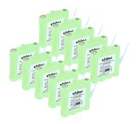 vhbw 10x Batterie compatible avec Midland BATT8R, BATT-8R radio talkie-walkie (600mAh, 4,8V, NiMH)