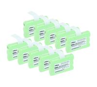 vhbw 10x Batterie compatible avec Midland LXT323, LXT276, LXT317, LXT314, LXT319, LXT318, LXT322, LXT320 radio talkie-walkie (700mAh, 3,6V, NiMH)