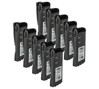 vhbw 10x Batterie compatible avec Motorola PRO5450, MTX960, PRO5150, PRO5350, PR860 radio talkie-walkie (1500mAh, 7,2V, NiMH) - avec clip de ceinture