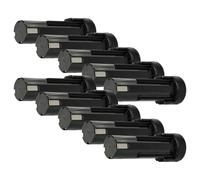vhbw 10x Batterie compatible avec Panasonic EZ902ABB, EZ581, Minifix 100, EZ902, EZ502-2, EZ502 2, EZ503 outil électrique (3300 mAh, NiMH, 2,4 V)