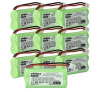 vhbw 10x Batterie compatible avec Siemens Gigaset A245 WEIB, A260 DUO, A260 TRIO, A260, A26, A265 téléphone fixe sans fil (700mAh, 2,4V, NiMH)