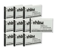 vhbw 10x Batterie compatible avec Siemens Gigaset SL910A, SL910H, SL910 téléphone fixe sans fil (1050mAh, 3,7V, Li-ion)