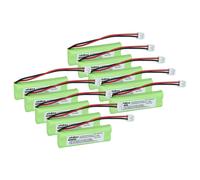 vhbw 10x Batterie compatible avec Swissvoice DP500, DP550 BT, DP500 Eco Plus téléphone fixe sans fil (500mAh, 2,4V, NiMH)