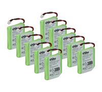 vhbw 10x Batterie Compatible avec Tevion MD81877 téléphone Fixe sans Fil (600mAh, 2,4V, NiMH)