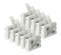 vhbw 10x Batterie remplacement pour Midland PB-X6 pour radio talkie-walkie (700mAh, 3,6V, NiMH)