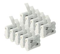 vhbw 10x Batterie Remplacement pour Midland PB-X6 | pour radio talkie-walkie (700mAh, 3,6V, NiMH)