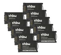 vhbw 10x Batterie remplacement pour Mitel 11205639, 126569, 68768, A600ST1 pour téléphone fixe sans fil (800mAh, 3,7V, Li-ion)