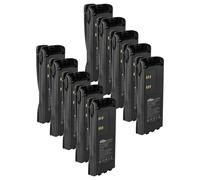 vhbw 10x Batterie remplacement pour Motorola PMNN4045, HNN9013A, HNN9013B pour radio talkie-walkie (1800mAh, 7,2V, NiMH) - avec clip de ceinture
