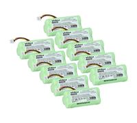 vhbw 10x Batterie remplacement pour Zebra BTRY-LS42RAA0E-01 pour scanner de code-barre POS (800mAh, 3,6V, NiMH)