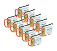 vhbw 10x Batteries compatible avec JJRC H8 Mini, H48 modéle RC (150mAh, 3,7V, Li-polymère, 25 x 17,5 x 7,6 mm, Walkera à 2 broches)
