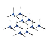 vhbw 10x Brosse latérale compatible avec Proscenic Proscenic 850t, 850 robot aspirateur - Lot de brosses, bleu/noir