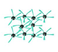 vhbw 10x Brosse latérale compatible avec Vorwerk Kobold VR300, VR-300, VR-200, VR-7, VR200, VR7 robot aspirateur - Lot de brosses, noir / vert